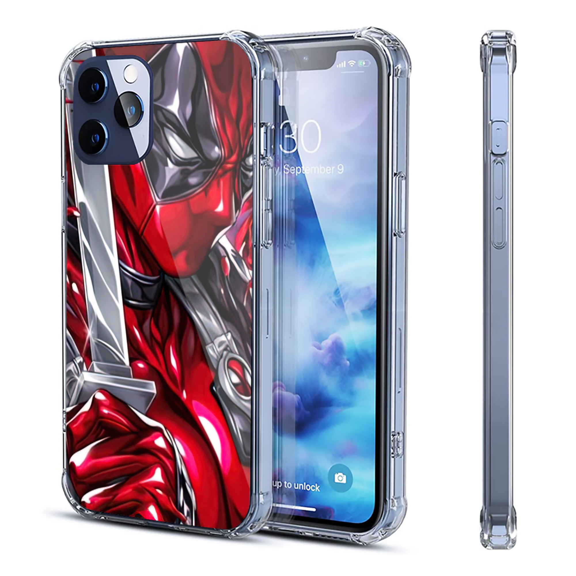 （画像用） Deadpool デッドプール 【iPhone 12シリーズ対応】透明スマホケース（クリアソフトケース）